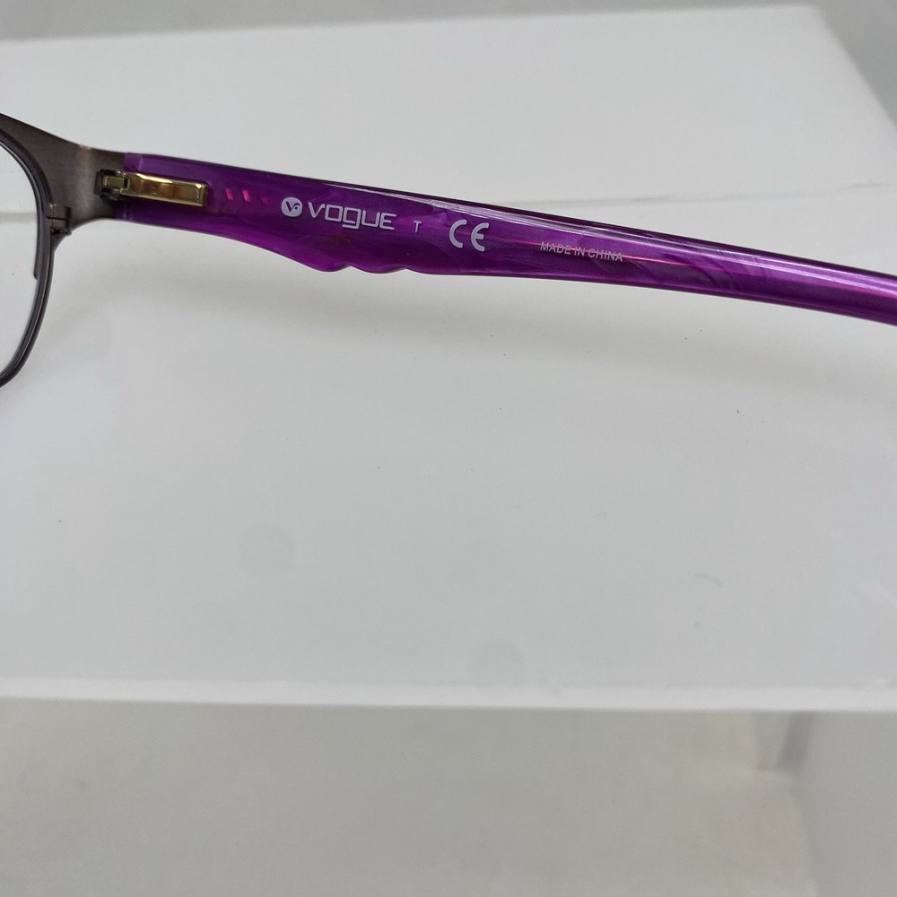 Vogue Eyeglasses FRAMES ONLY VO3918 Cat Eye 52-17-135 Black Purple 246 - Picture 13 of 16